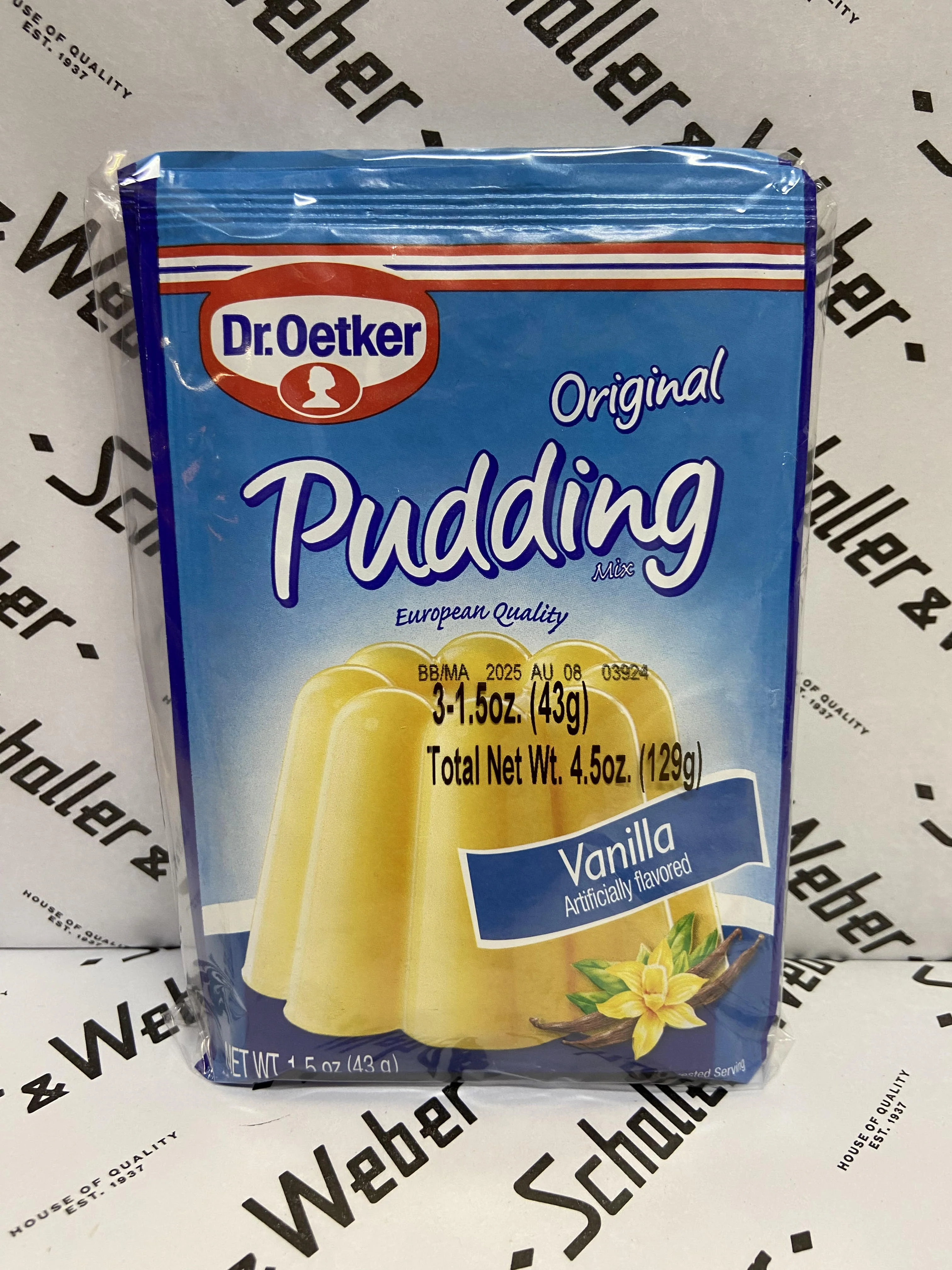 Dr. Oetker Vanilla Pudding Mix 3-1.5 oz packs