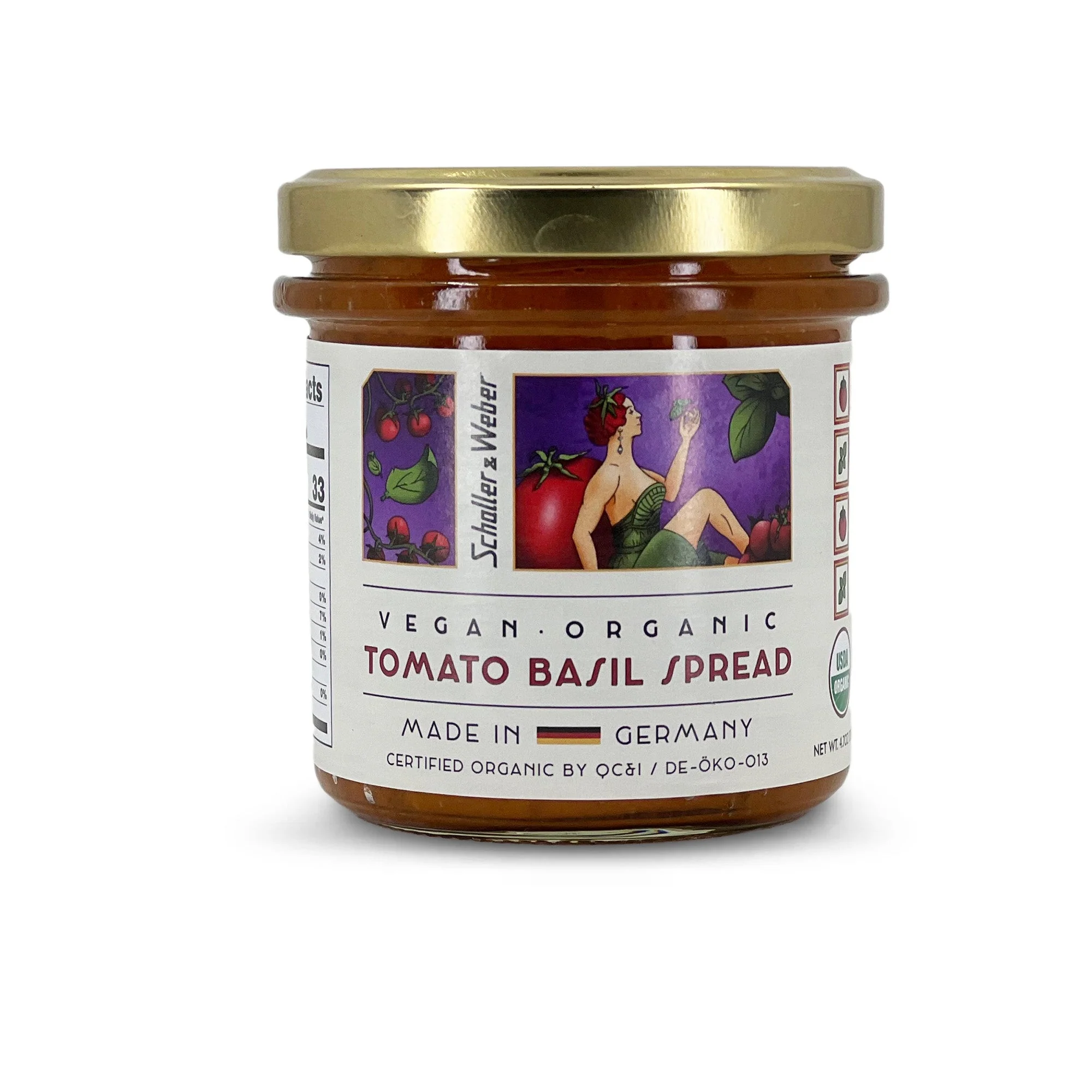Tomato Basil Spread - Organic Vegan